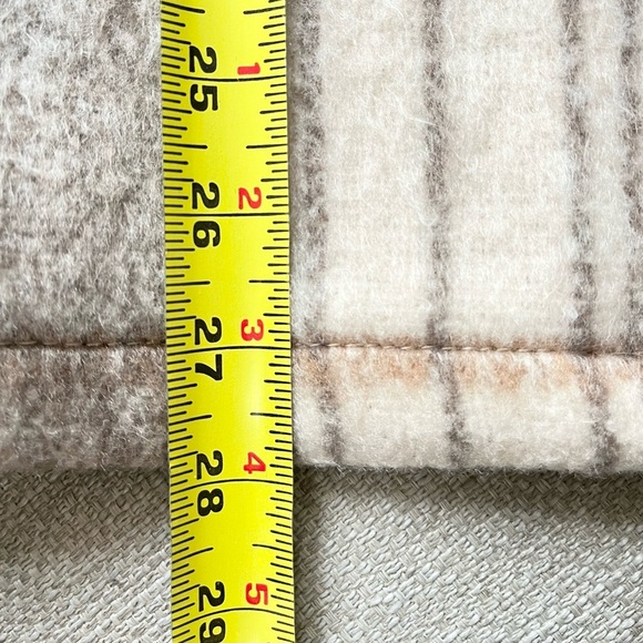 Zara Coat Women’s Small Cream Brown Plaid Shacket Jacket - Picture 5 of 5